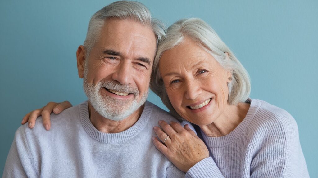 friendly senior couple